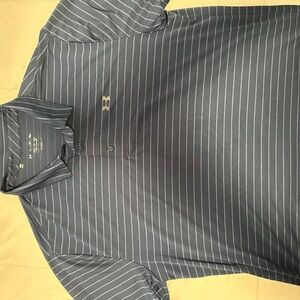 Under Armour Men's Blue Striped Polo Shirt